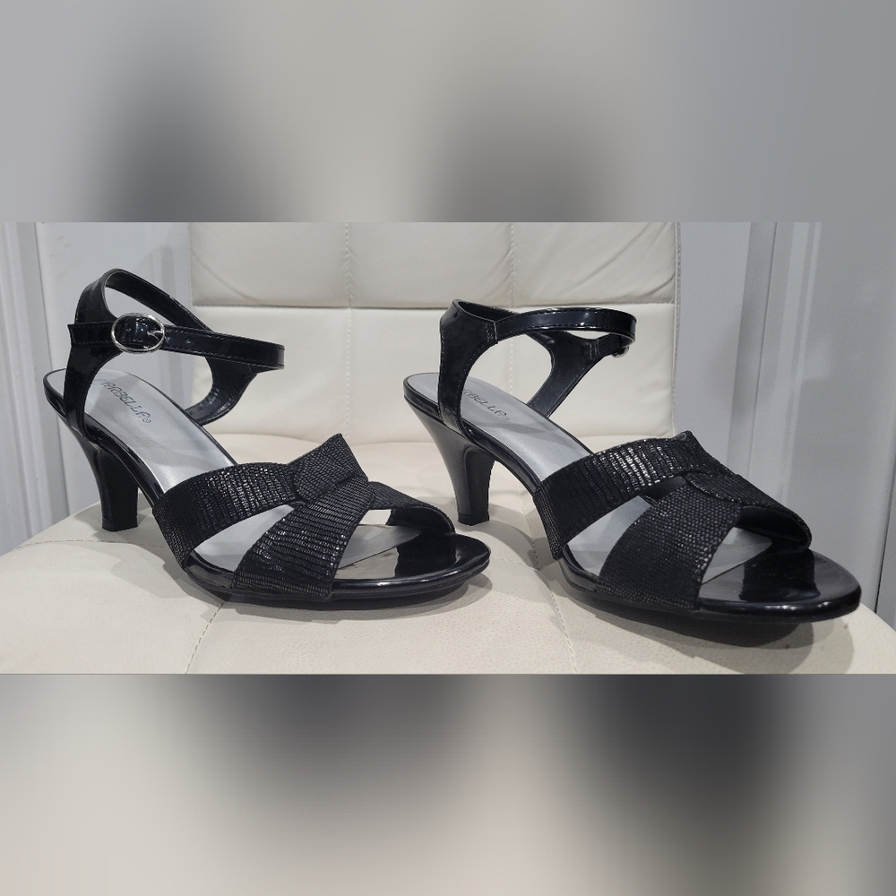 Marbella Black Strappy Heels Womem's Size 9M